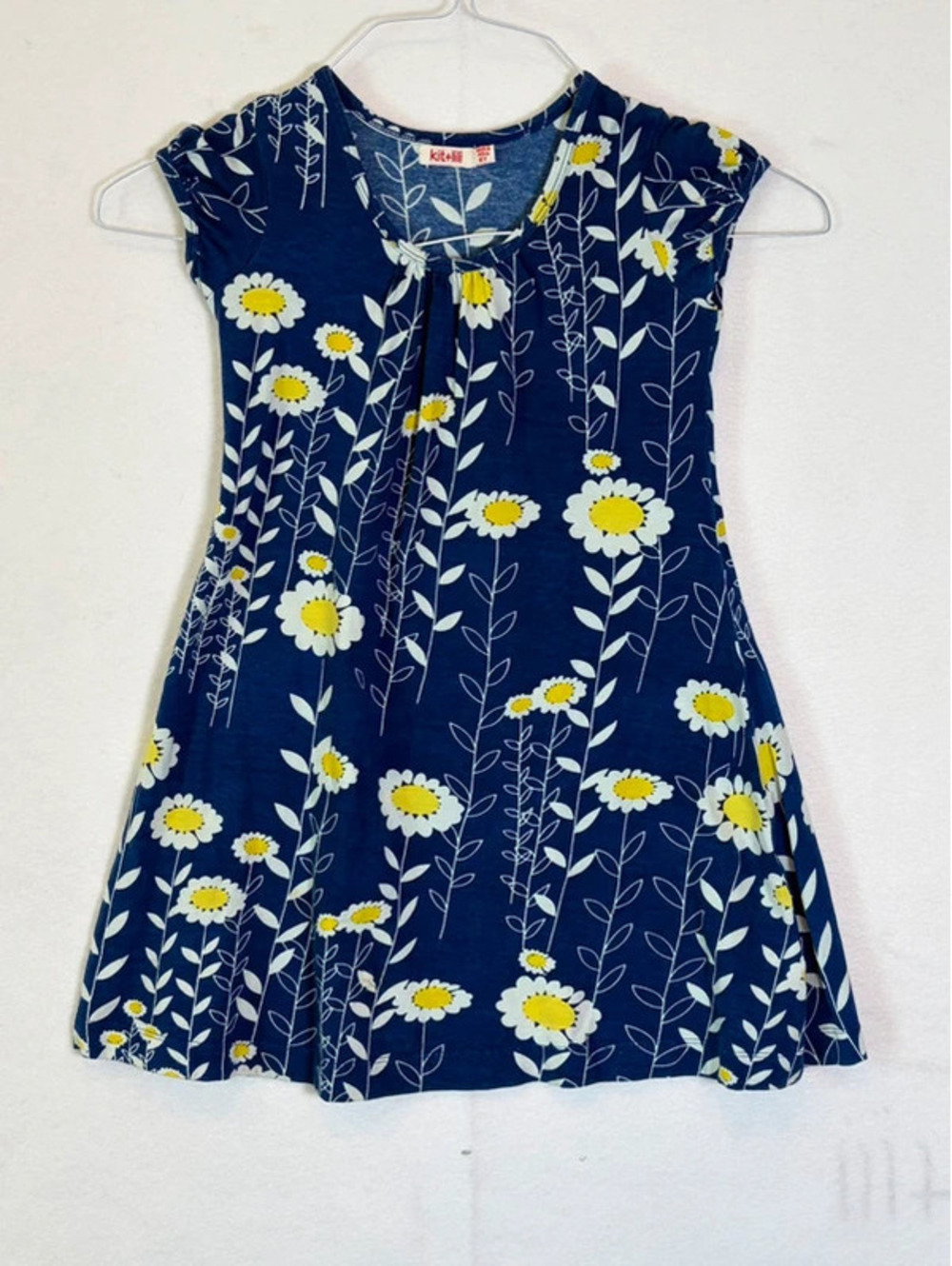 Kit + Lili Girls Navy Daisy Floral Dress Size 6Y